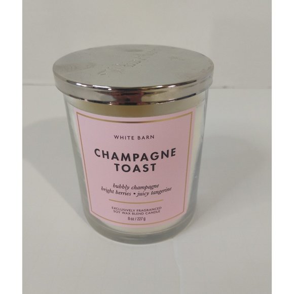Bath & Body Works Single Wick Candle Jar 8 oz Champage Toast New - Picture 4 of 7